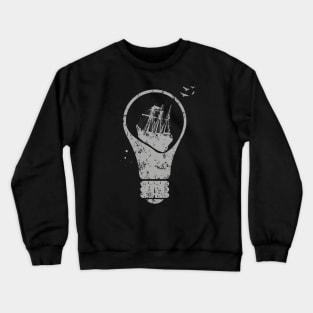 Light Bulb - Sail Ship Crewneck Sweatshirt